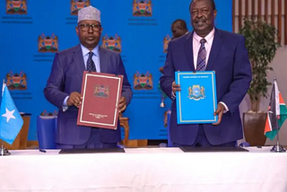 Kenya and Somalia have signed a pact that covers political consultations, education, and defense.