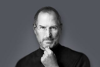 Steve jobs pictured in thought