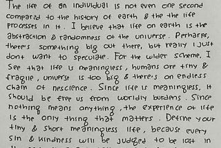 Author’s Diary: Insecurity, Self Love, Confidence & The Meaning of Life.