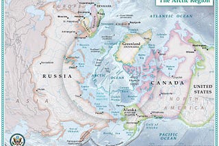 Political map of the Arctic region