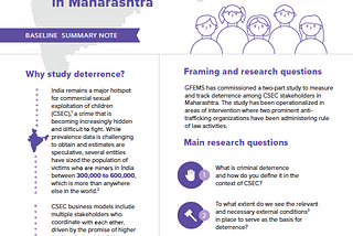 Briefing: Measuring Deterrence for Commercial Sexual Exploitation of Children in Maharashtra