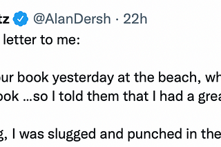 Dear Alan Dershowitz