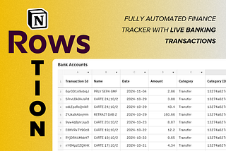 Rows + Notion = Fully Automated Finance Tracker [+ Free Template]