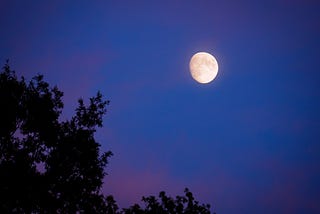 Turquoise Twilight with Moon