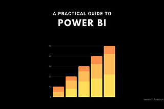 A graph with text ‘A Practical guide to Power BI’