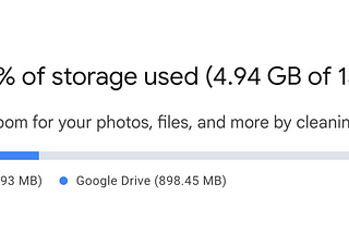 Achievement unlocked: Google storage cut down to below 5GB