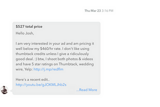 What Posting a Job on Thumbtack Taught Me About Value Based Pricing