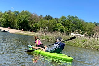 Christina and Gidget are experienced kayakers.