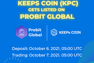 KeepsCoin (KPC) gets listed on ProBit Global