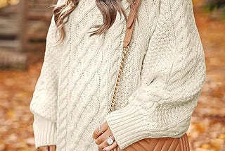 Cozy Fall Fashion: Oversized Cable Knit Sweater Dress