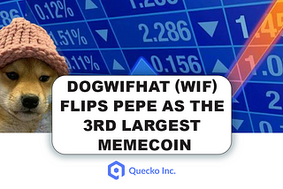 Dogwifhat (WIF) Flips PEPE as The 3rd Largest Meme coin