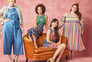 Women in dresses image from ModCloth