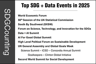 Top SDG + Data Events in 2025