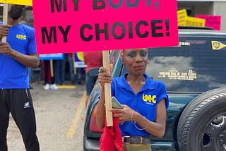 UIC Member at the May Pen Walk For Liberty