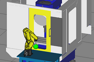 RoboGuide 手臂對CNC上下料之模擬練習