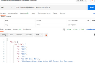 API Testing for Job Scrapers Using Postman