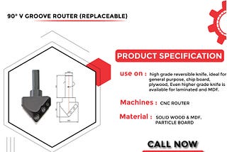 V groove routers , 90° v groove router (replaceable)