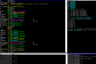 Image of immunity debugger in finding buffer overflow vulnerabilities in binary.