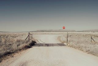 A stop sign alongside Route 66 in Arizona, US, main image to the post “Good to Be Bad” by Martin Wærn.