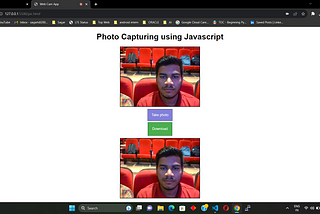 Creating a Photo Capturing 📸Web Application using JavaScript