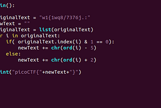 Solving reverse_cipher from picoCTF