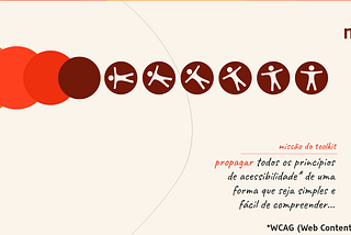 imagem abordando a missão do toolkit: propagar todos os princípios de acessibilidade de uma forma que seja simples e fácil de compreender…