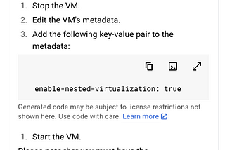 Quick Note: Running VMs within Google Compute Engine