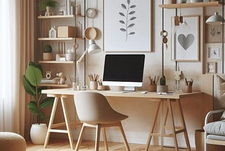 Crafting a Productive Haven: Designing a Functional and Stylish Work-from-Home Space.