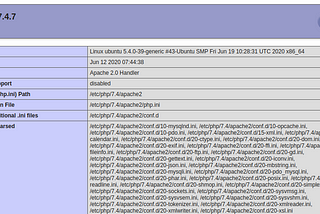 Installing Apache 2 and PHP 7.4 on UBuntu 20