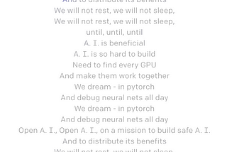 Lyrics of the OpenAI song