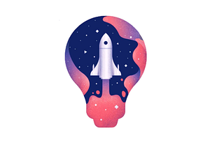 Illustration depicting the idea of a product launch