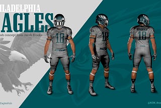 Philadelphia Eagles Grey Color Rush Uniform Concept