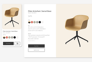 Furniture Product Page Design