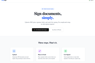TinySign: A Document Signature Tool Built and Maintained by Agents