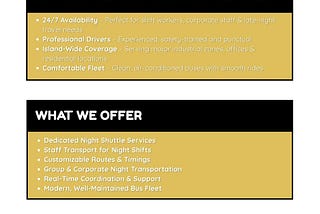 Reliable Night Bus Service in Singapore
