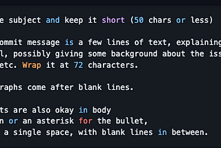 How to Write a Perfect Git Commit Message