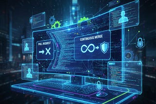 From Pull Requests to Continuous Merge: Rethinking Code Review for Speed and Safety