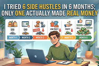 I Tried 6 Side Hustles in 6 Months; Only One Actually Made Real Money