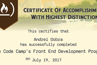 Thoughts after Completing freeCodeCamp Front End Development Program