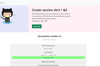 Vaccinater | vaccine notification