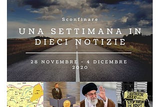 28 novembre — 4 dicembre — Una settimana in dieci notizie