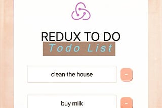 React Redux to do list