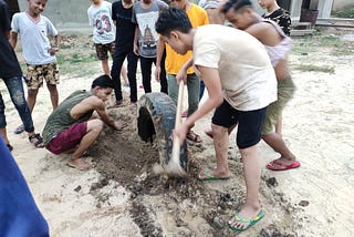 Students Installing Tires, Design Thinking, Kumod Kumar Sah