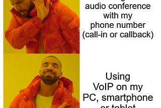 Online Conferencing during COVID-19? Use VoIP instead of Call-In or Call Me
