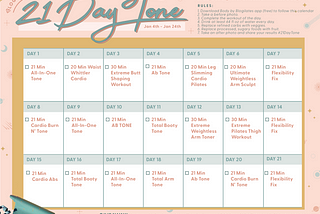 Blogilates 21 Day Challenge