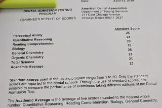 Dental Admission Test: Do it right, do it once.