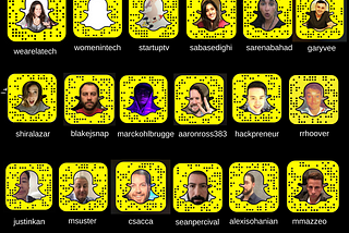 Tech Investors and Founders on Snapchat