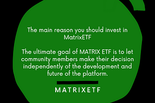 Are you an investor seeking for a platform to diversify your investments?
MatrixETF is the answer