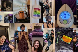 Numerous selfies, a few pictures of my plants, a gay tote bag, a Tria 4x, and other random photos from my last year.