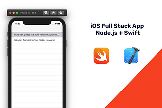 iOS Full Stack App (Node.js + Swift)